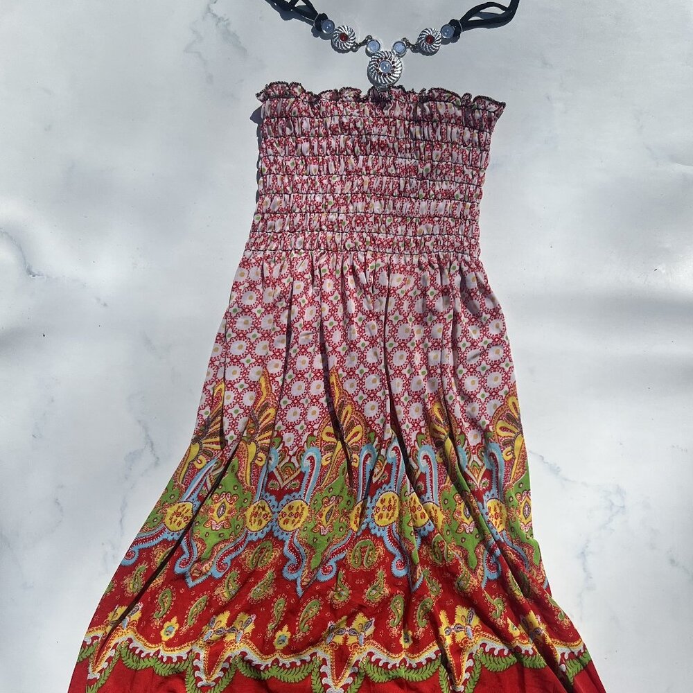 Boho Strapless Paisley Sundress Cover-Up – Women’s M (Never Worn) - Picture 2 of 6